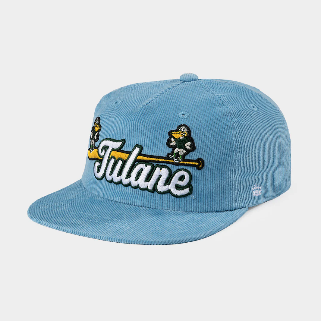 Tulane Baseball Script and Logo Corduroy Hat