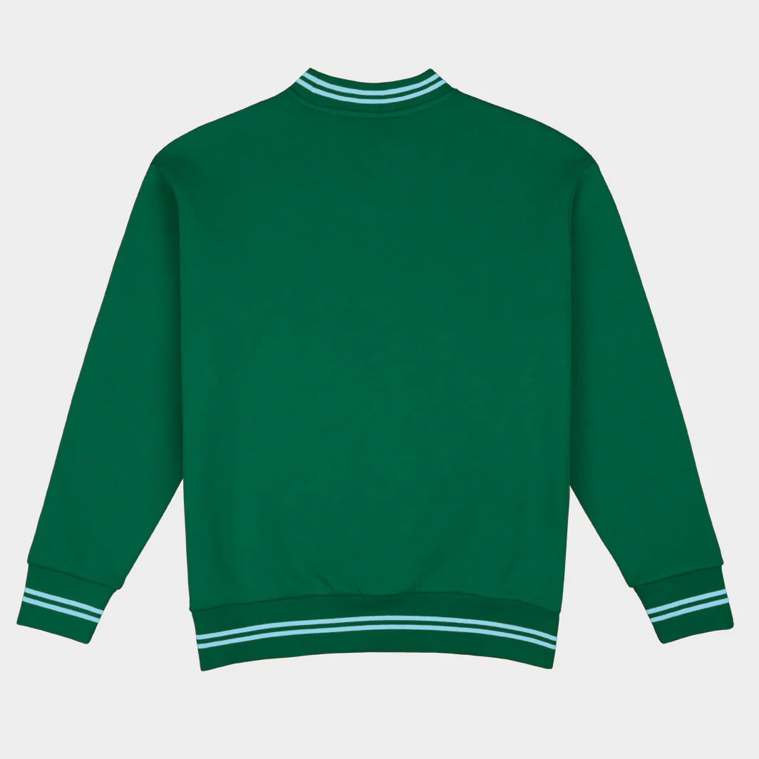 Tulane Football Embroidered Tri-Stripe Crewneck - Image 2