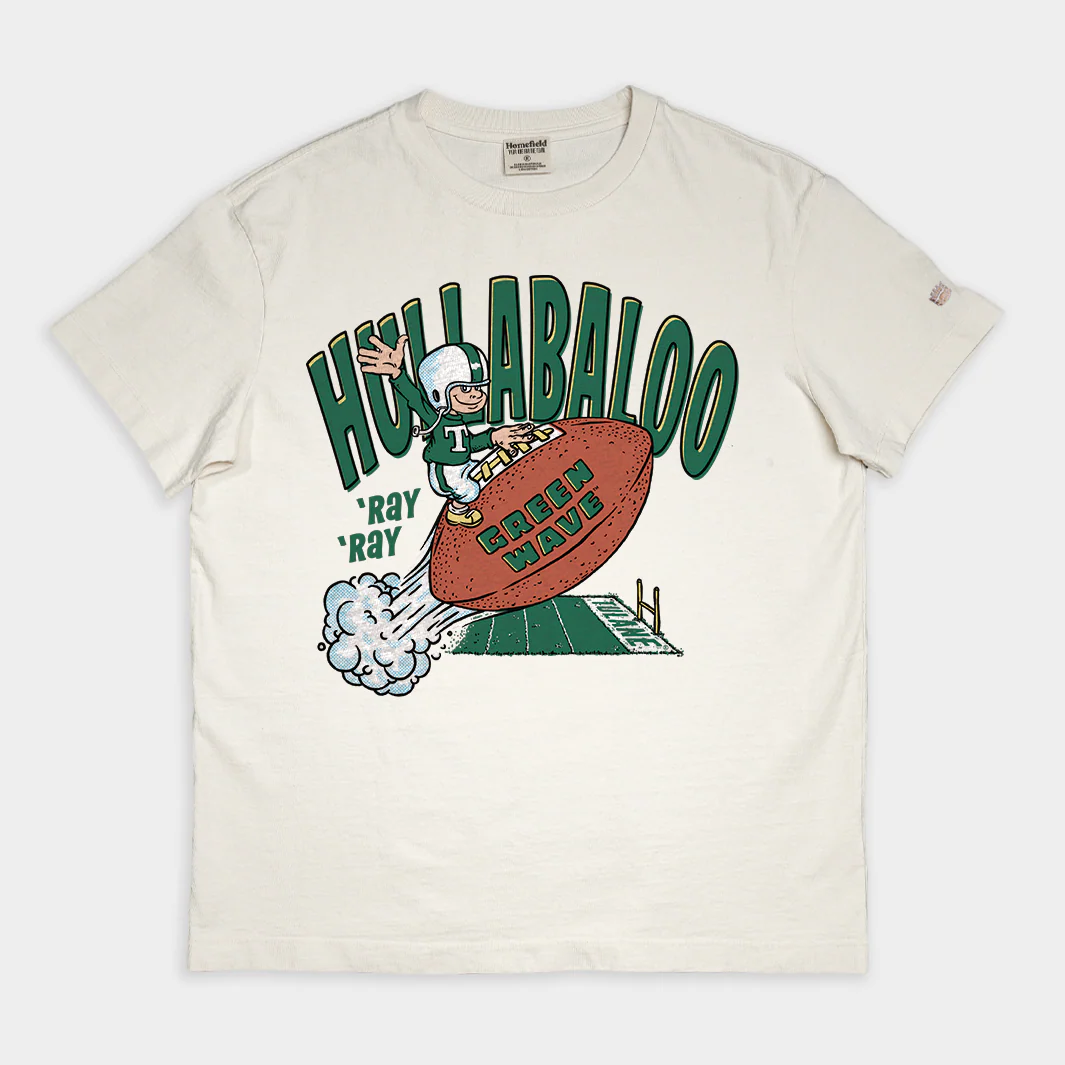Tulane Green Wave Football Hullabaloo Vintage Heavyweight Tee