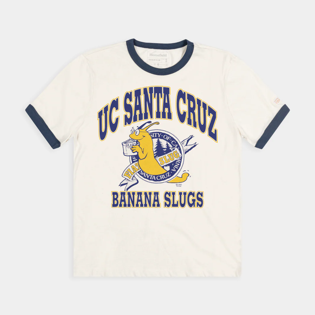 UC Santa Cruz "Fiat Slug" Banana Slugs Crest Ringer Tee
