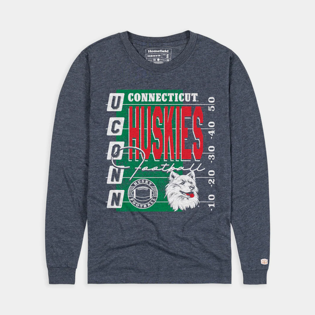 UConn Football 1980s Retro Long Sleeve