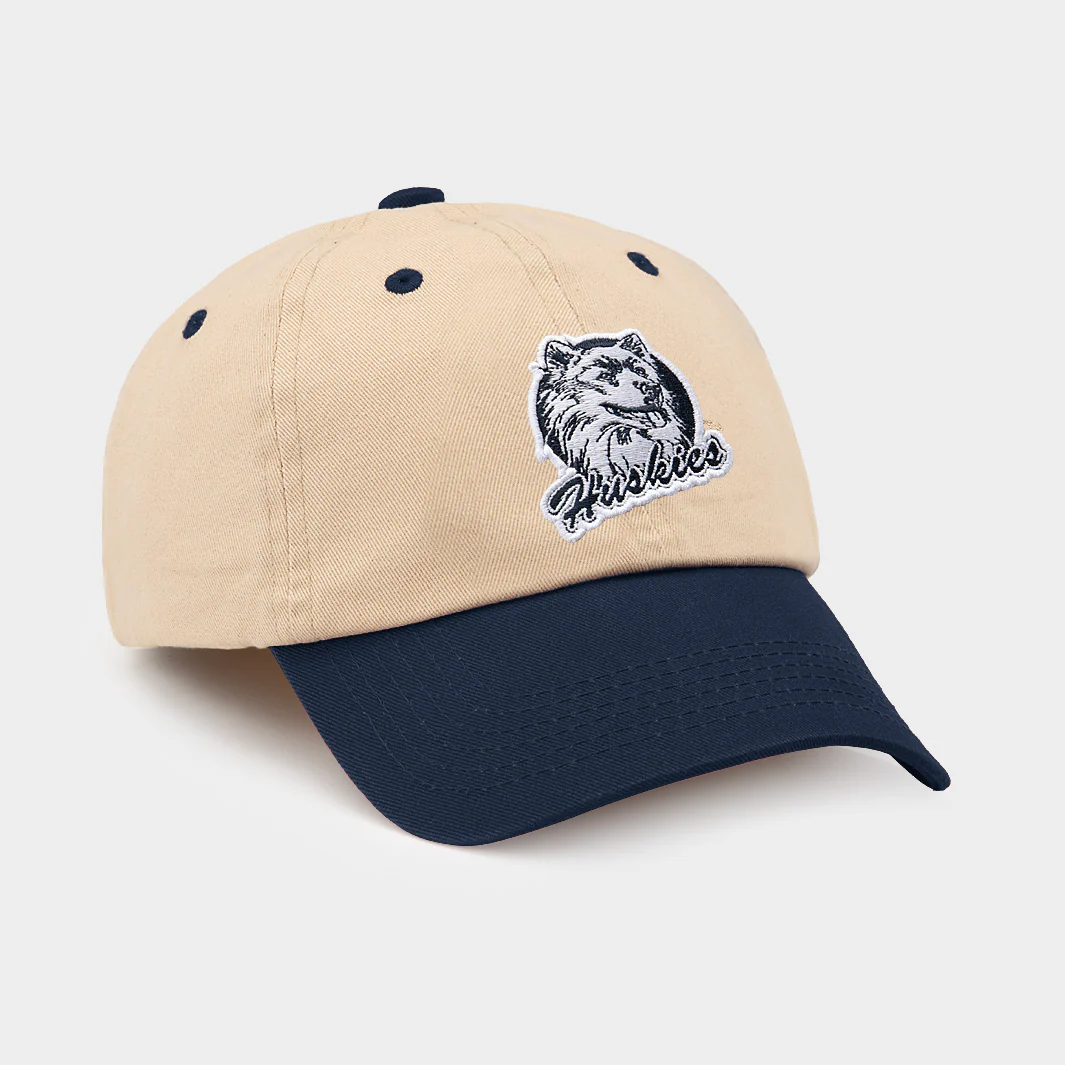 UConn Huskies 1980s Logo Two-Tone Dad Hat - Image 2