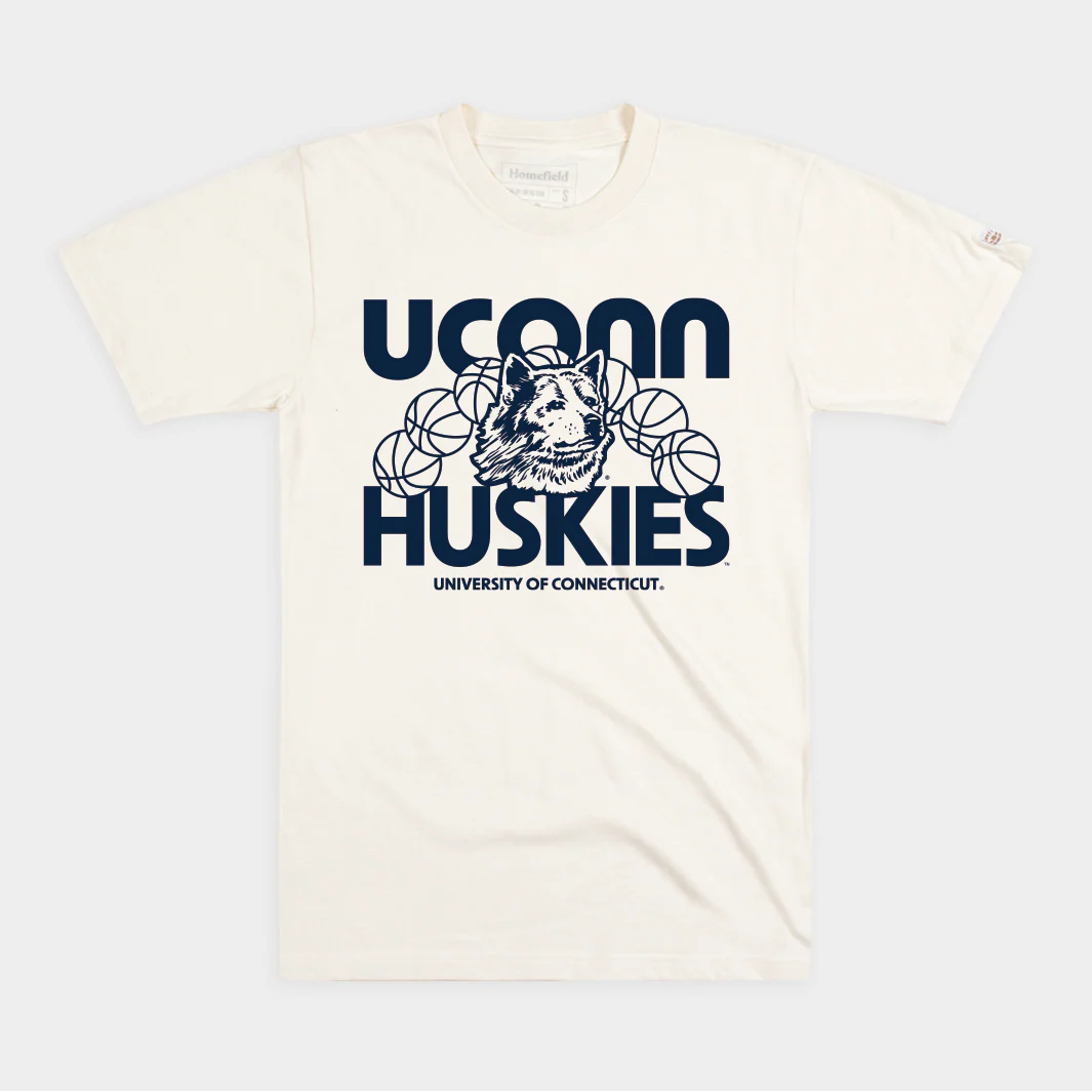 UConn Huskies Basketball '70s Logo Tee