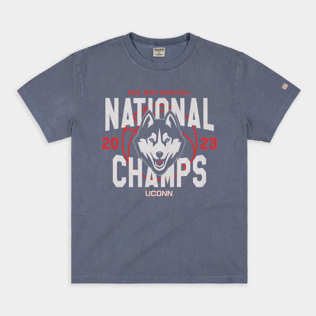 UConn Men's Basketball 2023 NCAA Champs Vintage Heavyweight Tee