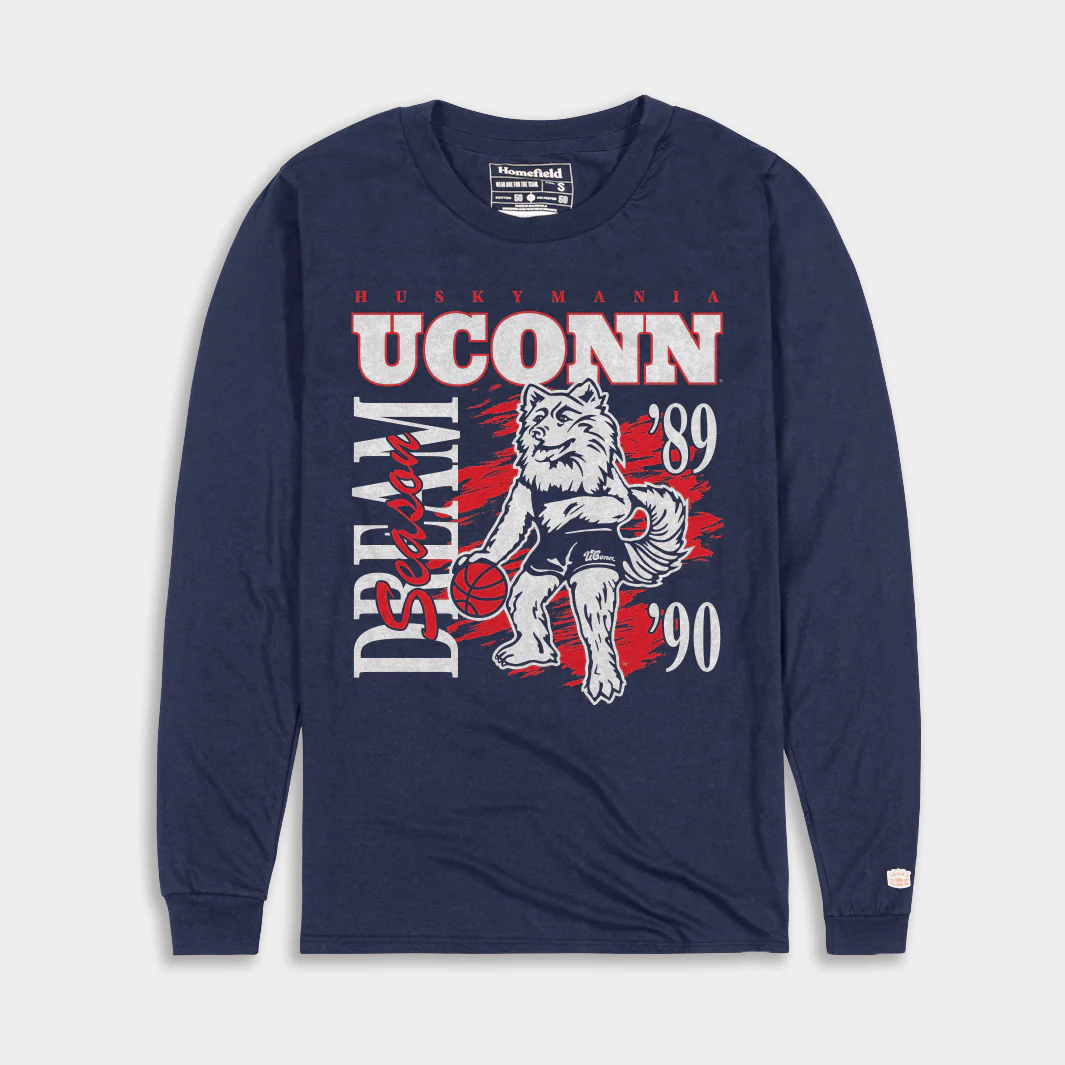 UConn Men's Basketball "Dream Season" 1989-90 Big East Long Sleeve Tee