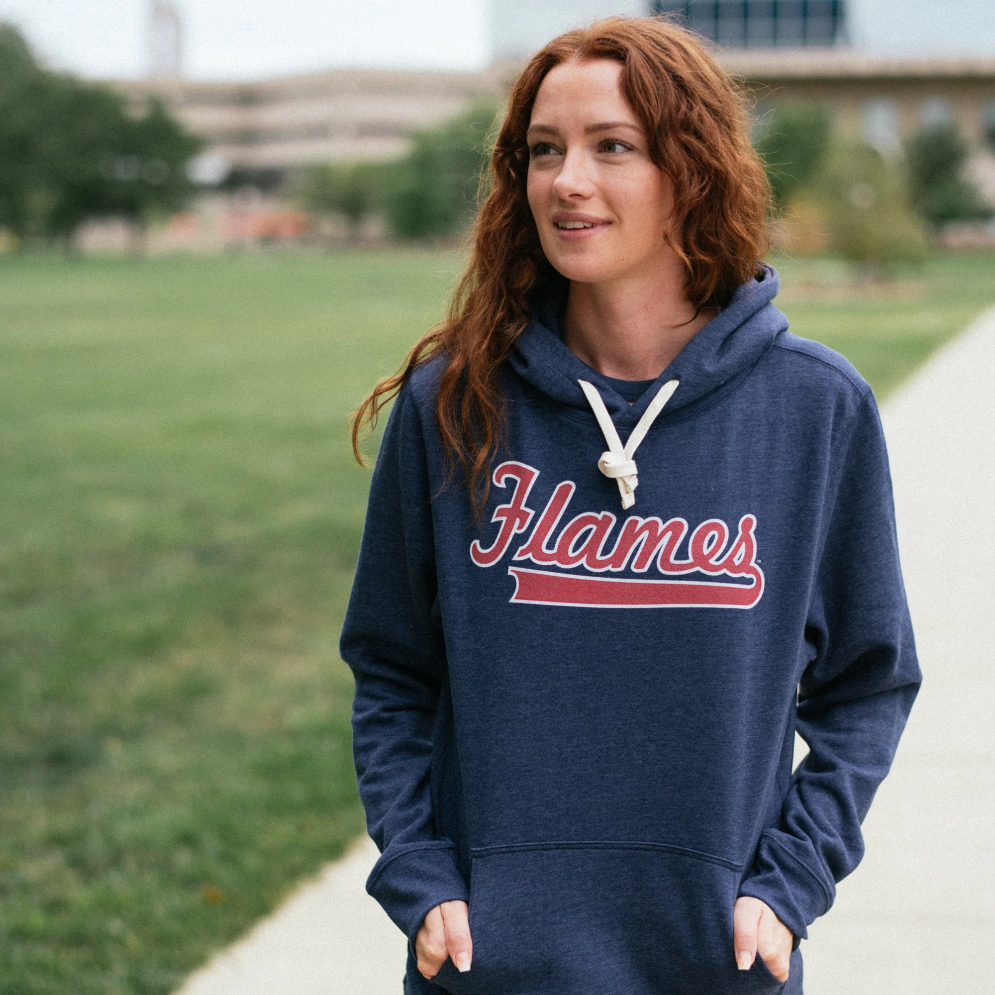 UIC Flames Script Hoodie - Image 2