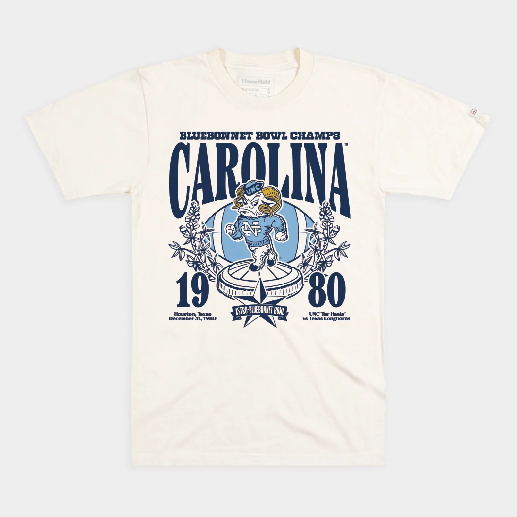 UNC 1980 Astro-Bluebonnet Bowl Champs Tee