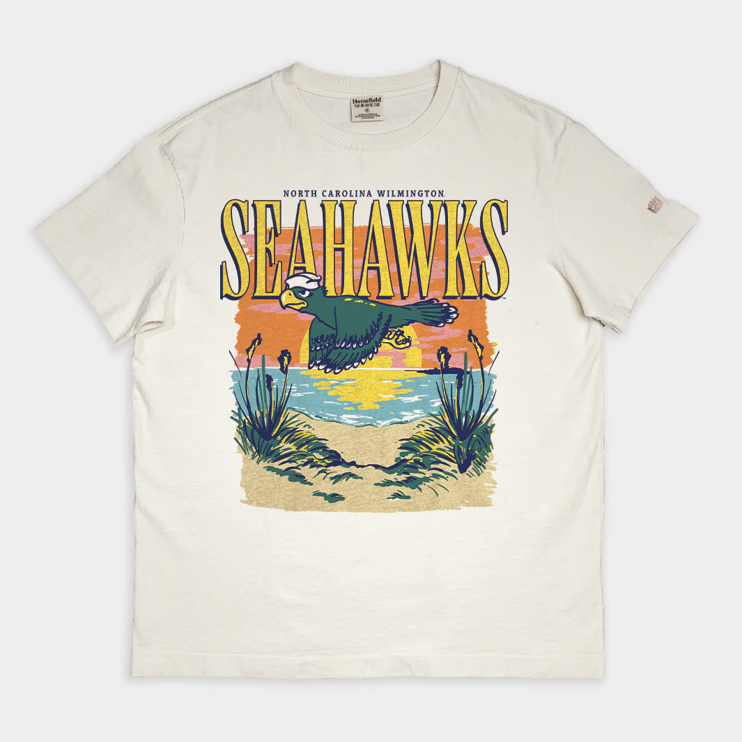 UNC Wilmington Seahawks Throwback Vintage Heavyweight Tee