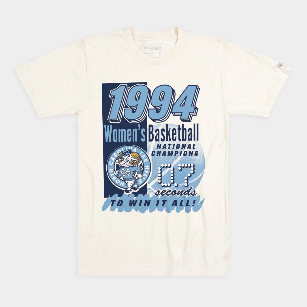 UNC Women's Basketball 1994 "0.7 Seconds To Win It All" Tee