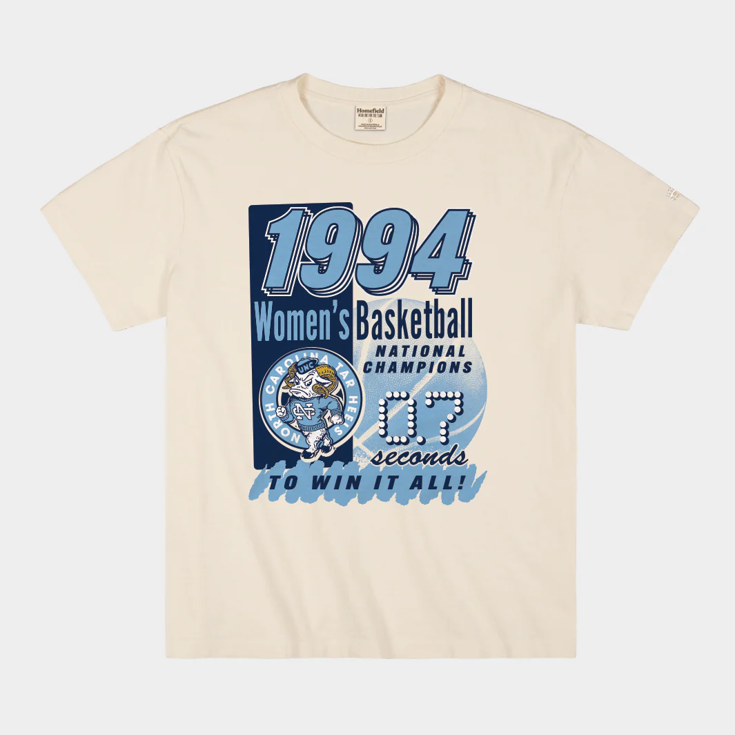 UNC Women's Basketball 1994 "0.7 Seconds To Win It All" Heavyweight Tee