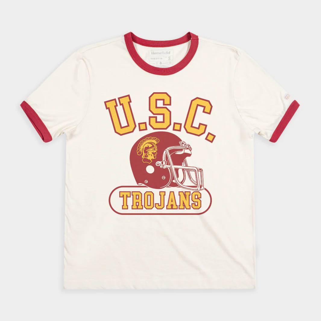 USC Trojans Football Ringer Tee