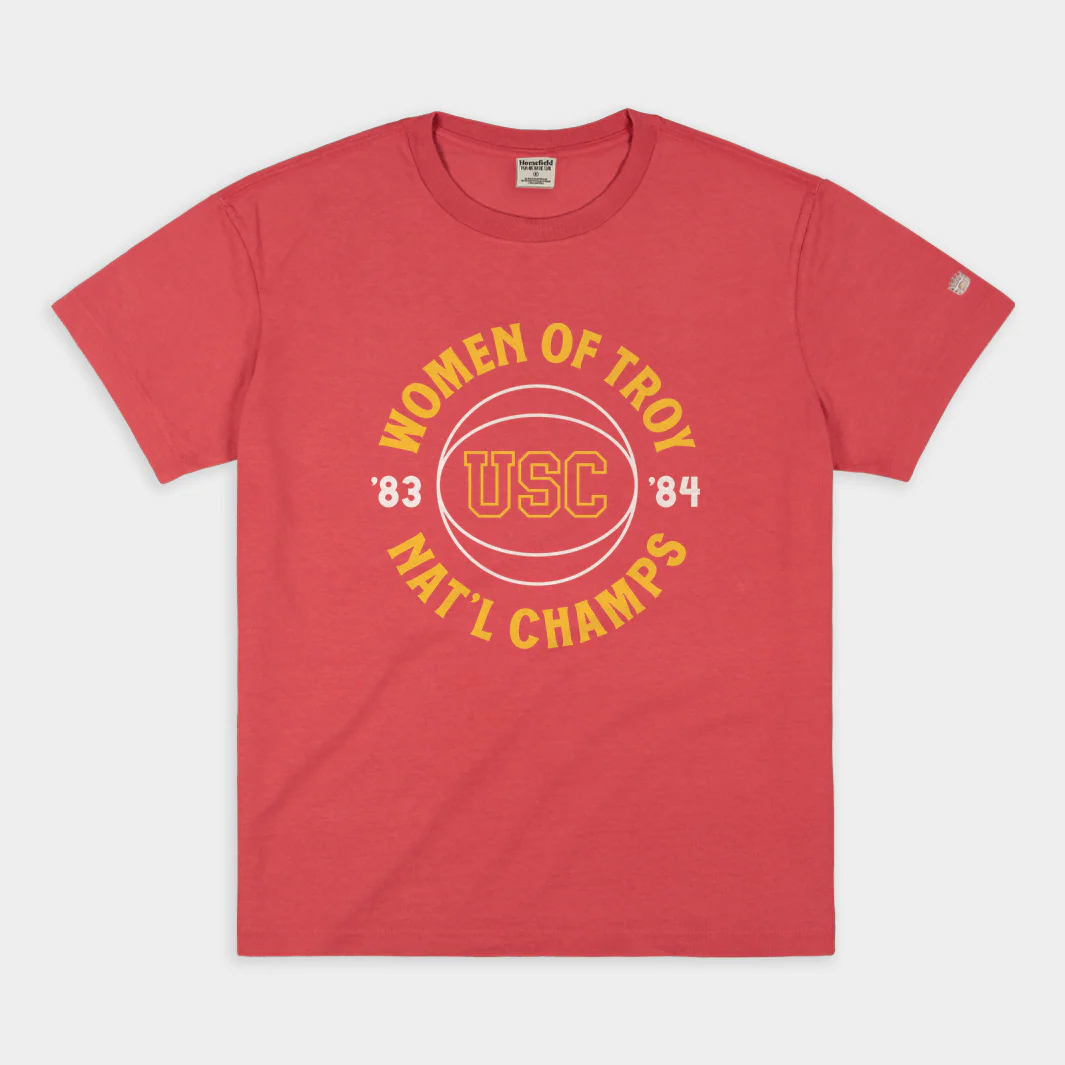 USC "Women of Troy" Basketball Vintage Heavyweight Tee