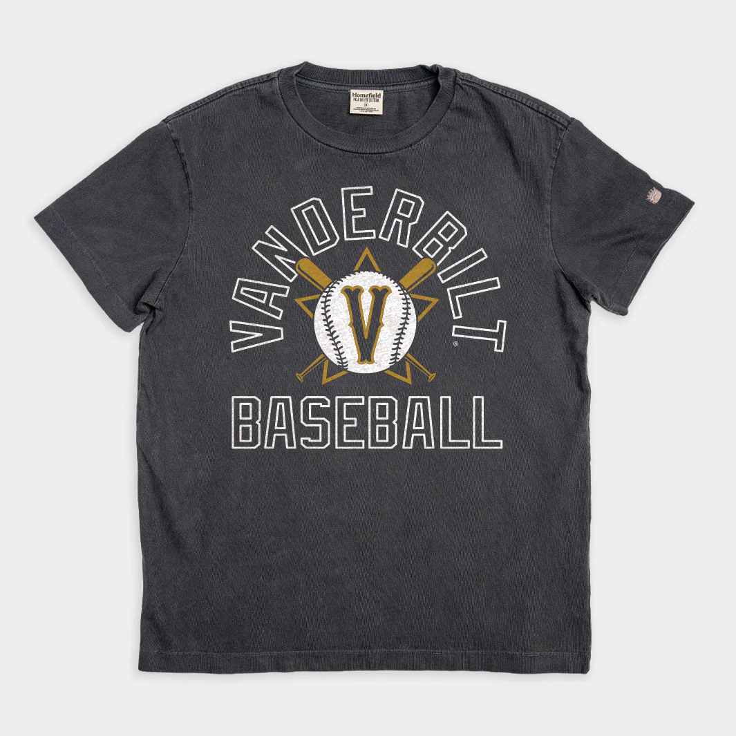 Vanderbilt Commodores Baseball Retro Vintage Heavyweight Tee