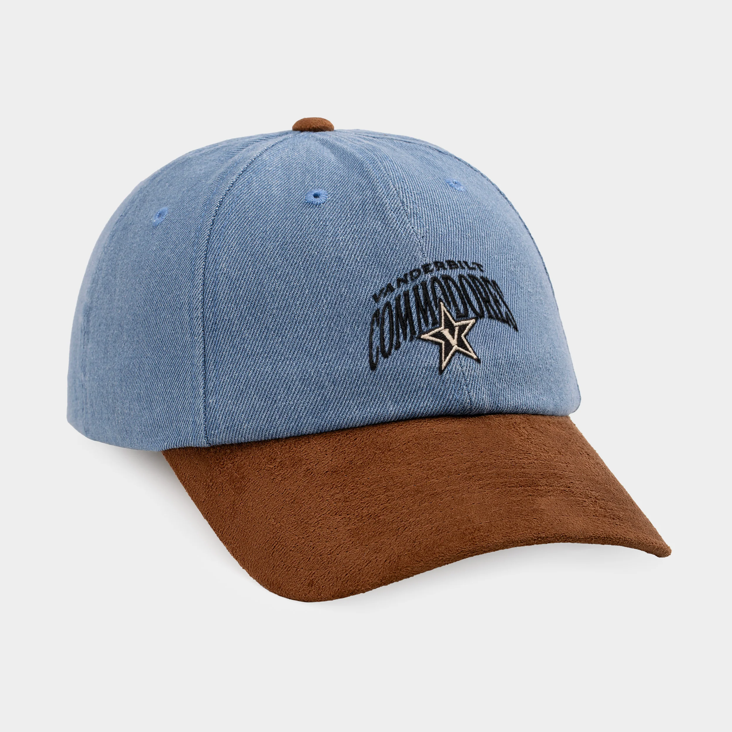 Vanderbilt Commodores Denim and Suede Dad Hat - Image 2