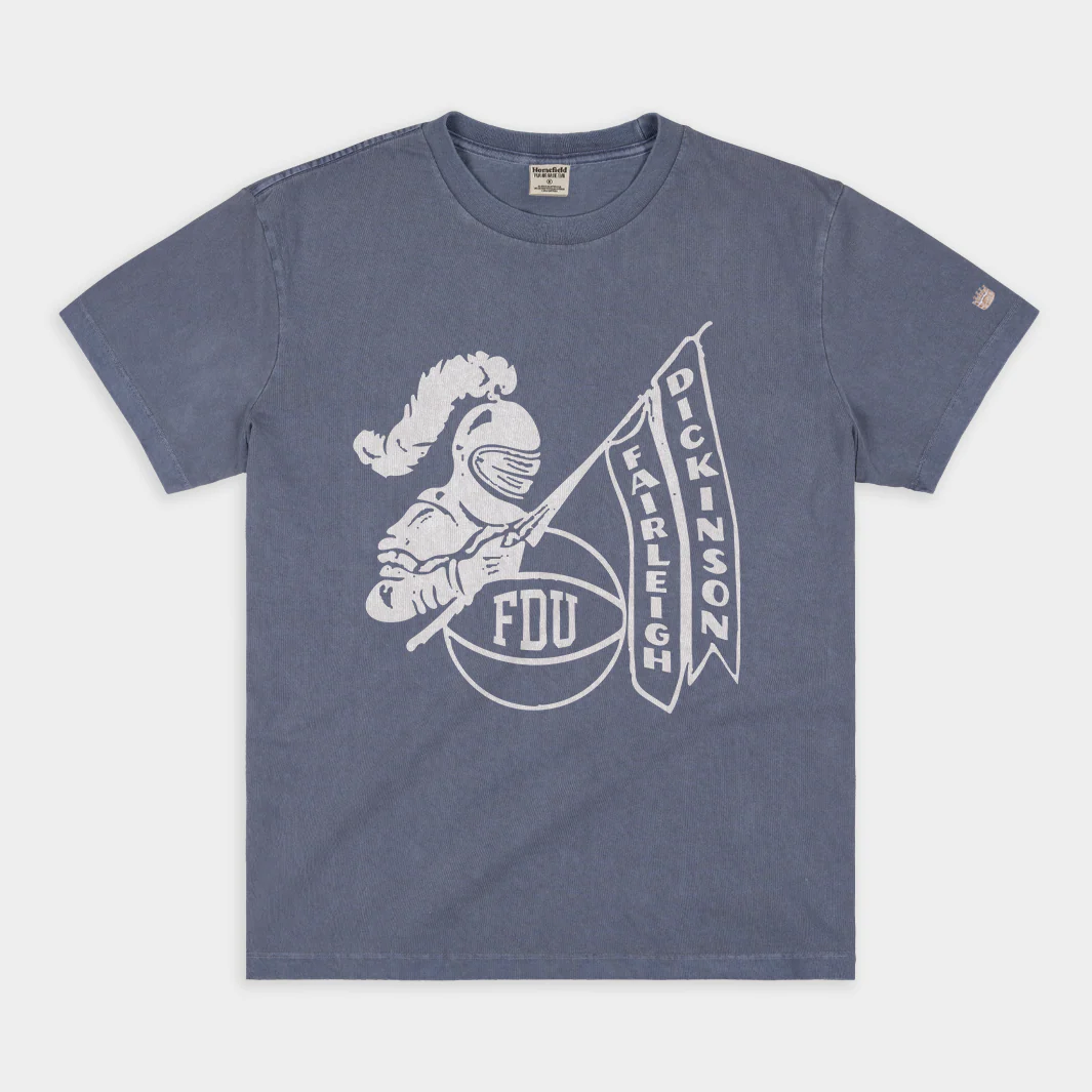 Vintage Fairleigh Dickinson Basketball Logo Vintage Heavyweight Tee