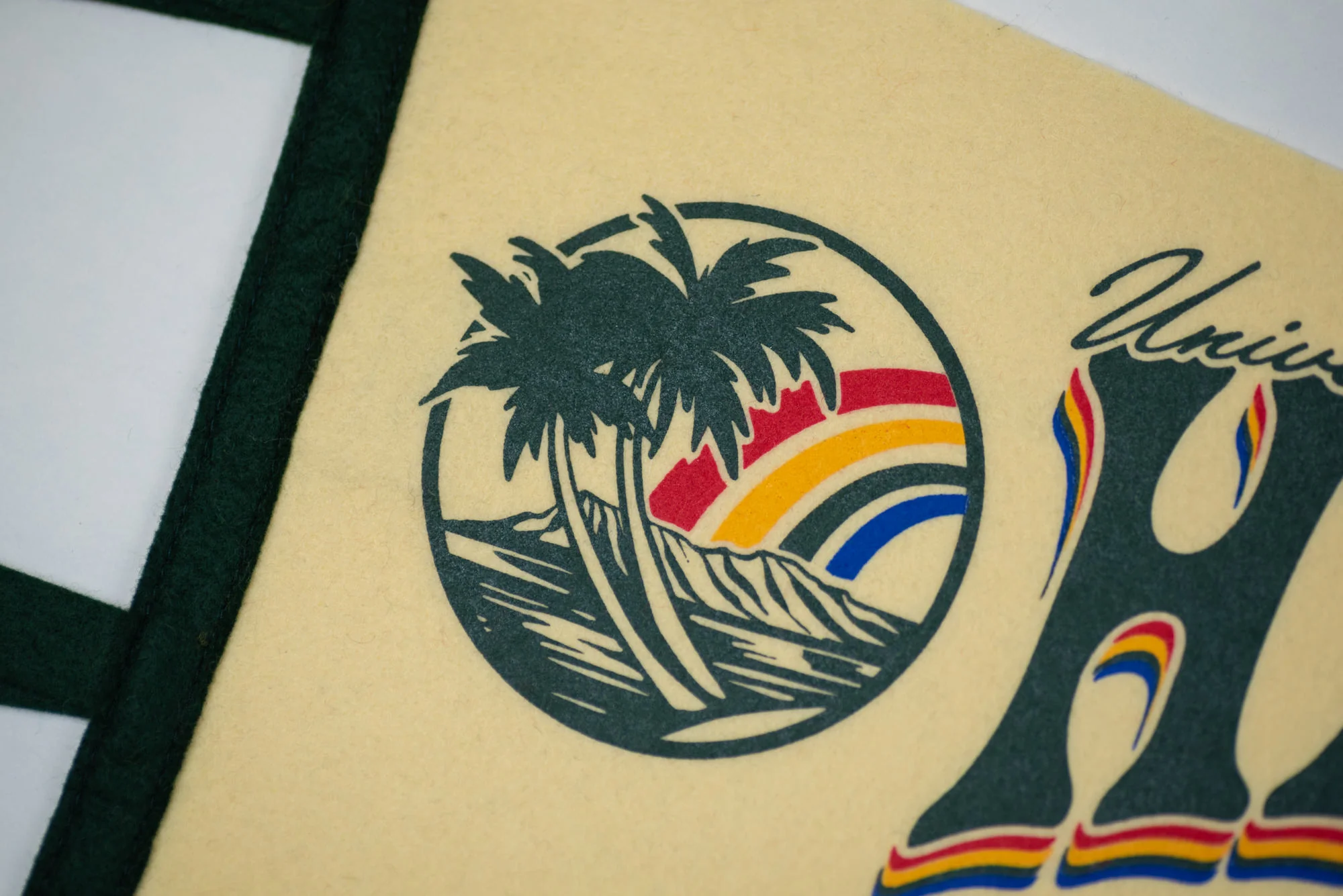 Vintage-Inspired Hawaii Rainbows Pennant - Image 2