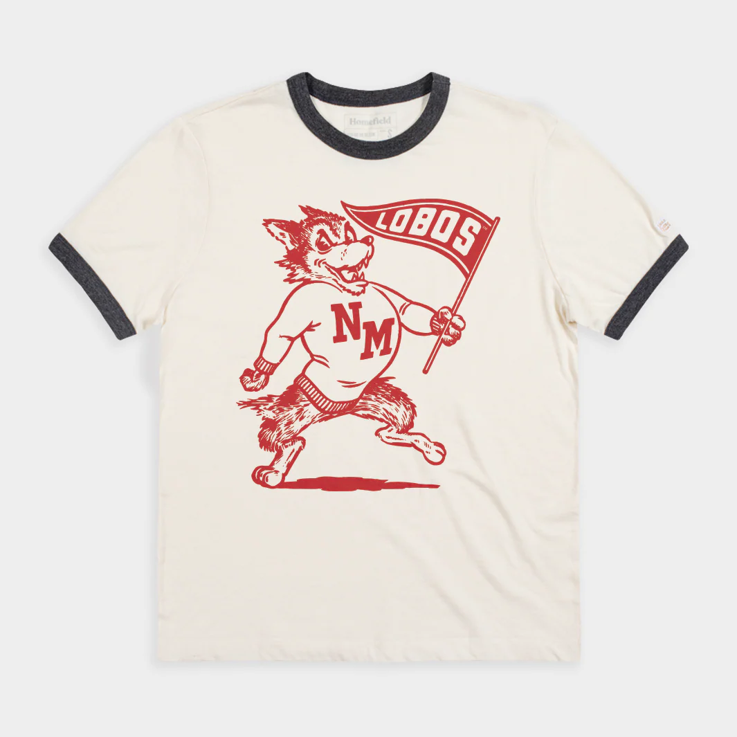 Vintage New Mexico Lobos Mascot Ringer Tee