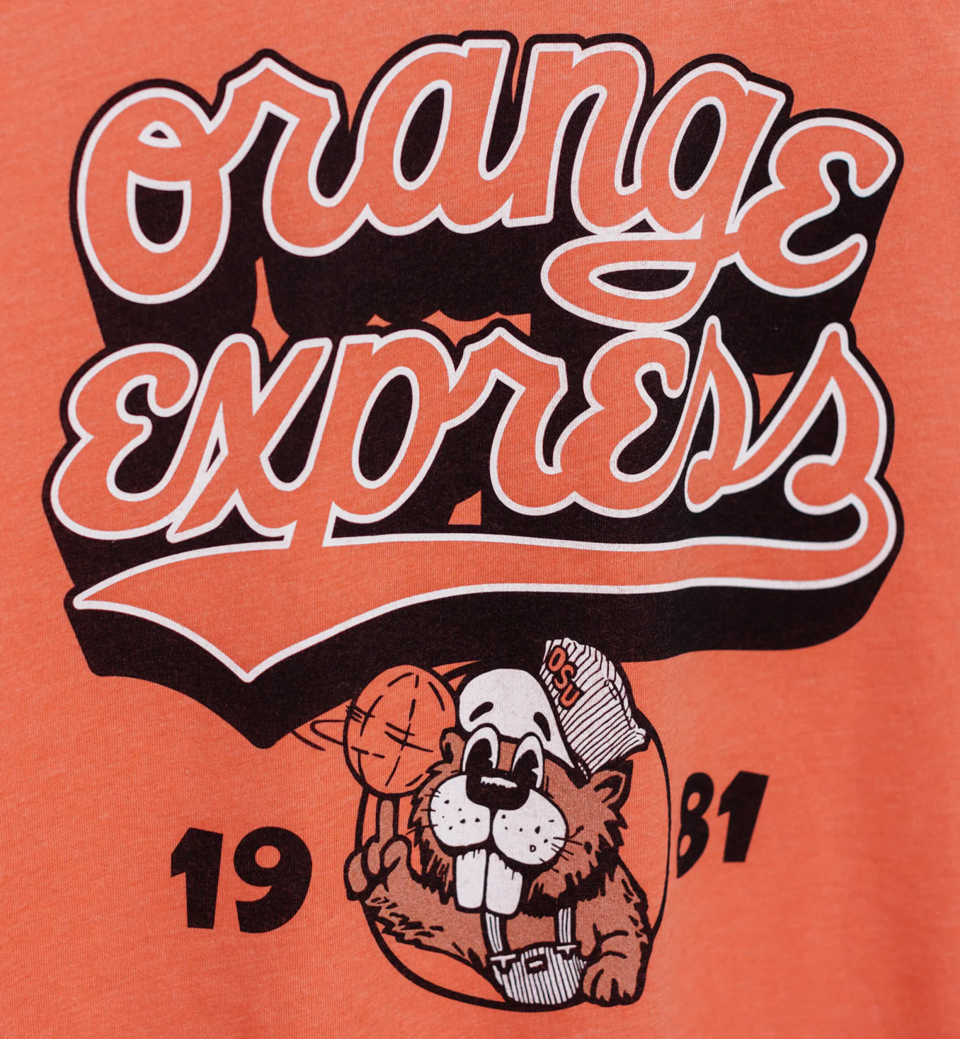 Vintage “Orange Express” 1981 OSU Basketball Tee - Image 2