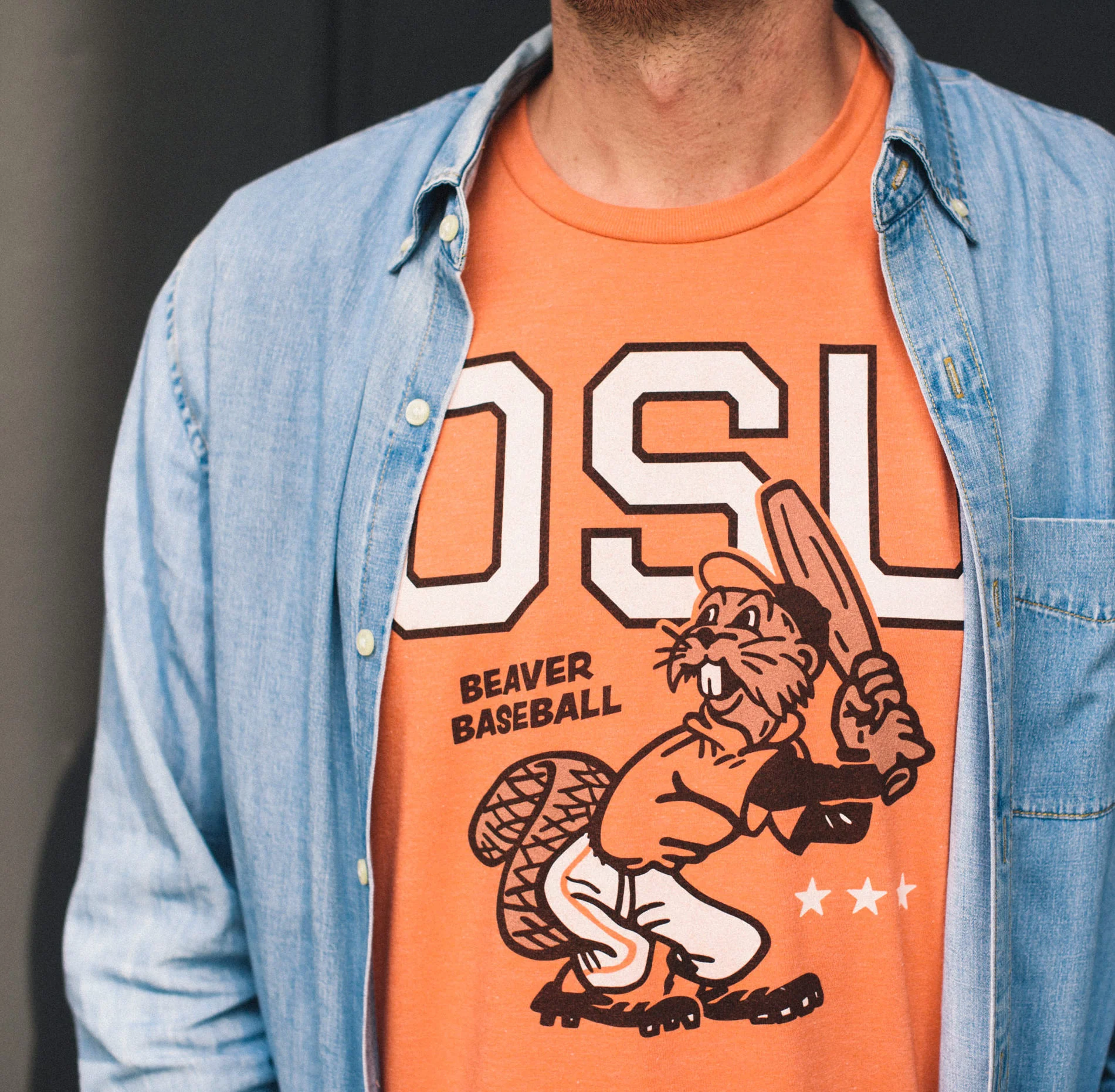 Vintage Oregon State Beaver Baseball Tee - Image 2