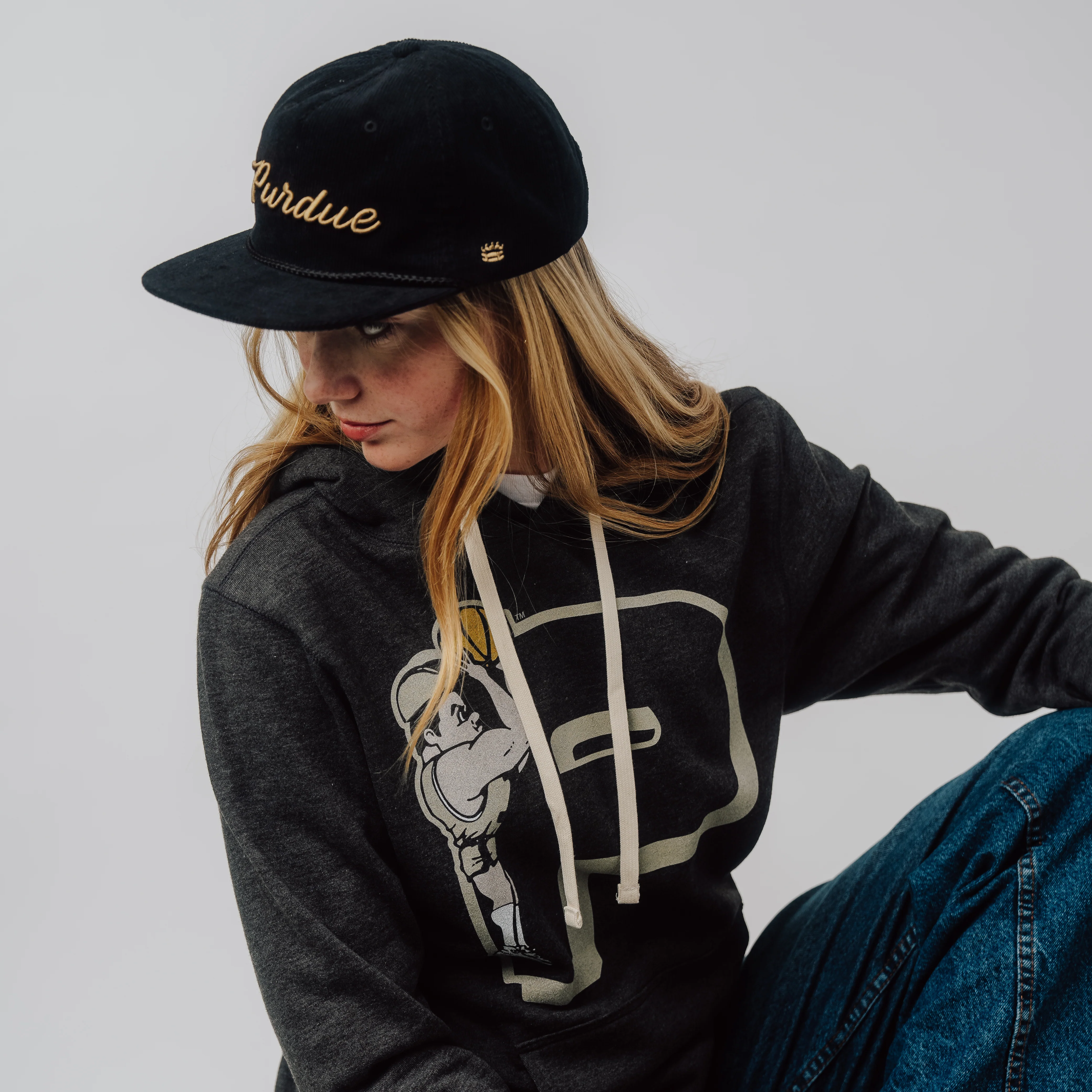 Vintage Purdue Pete Basketball Three-Pointer Hoodie - Image 2