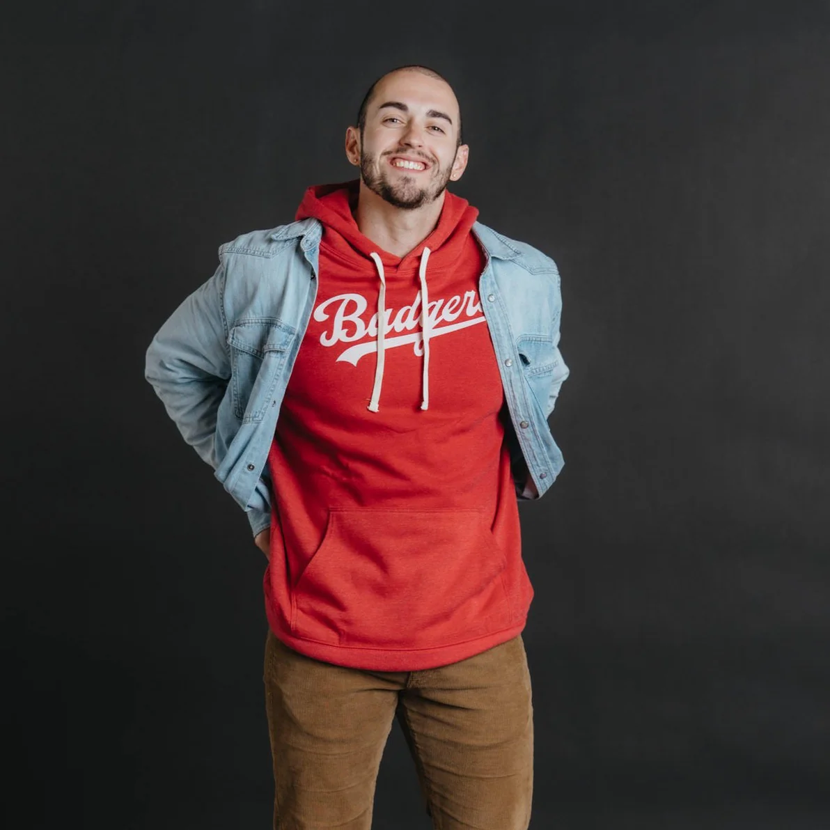 Vintage Wisconsin Badgers Script Hoodie - Image 2