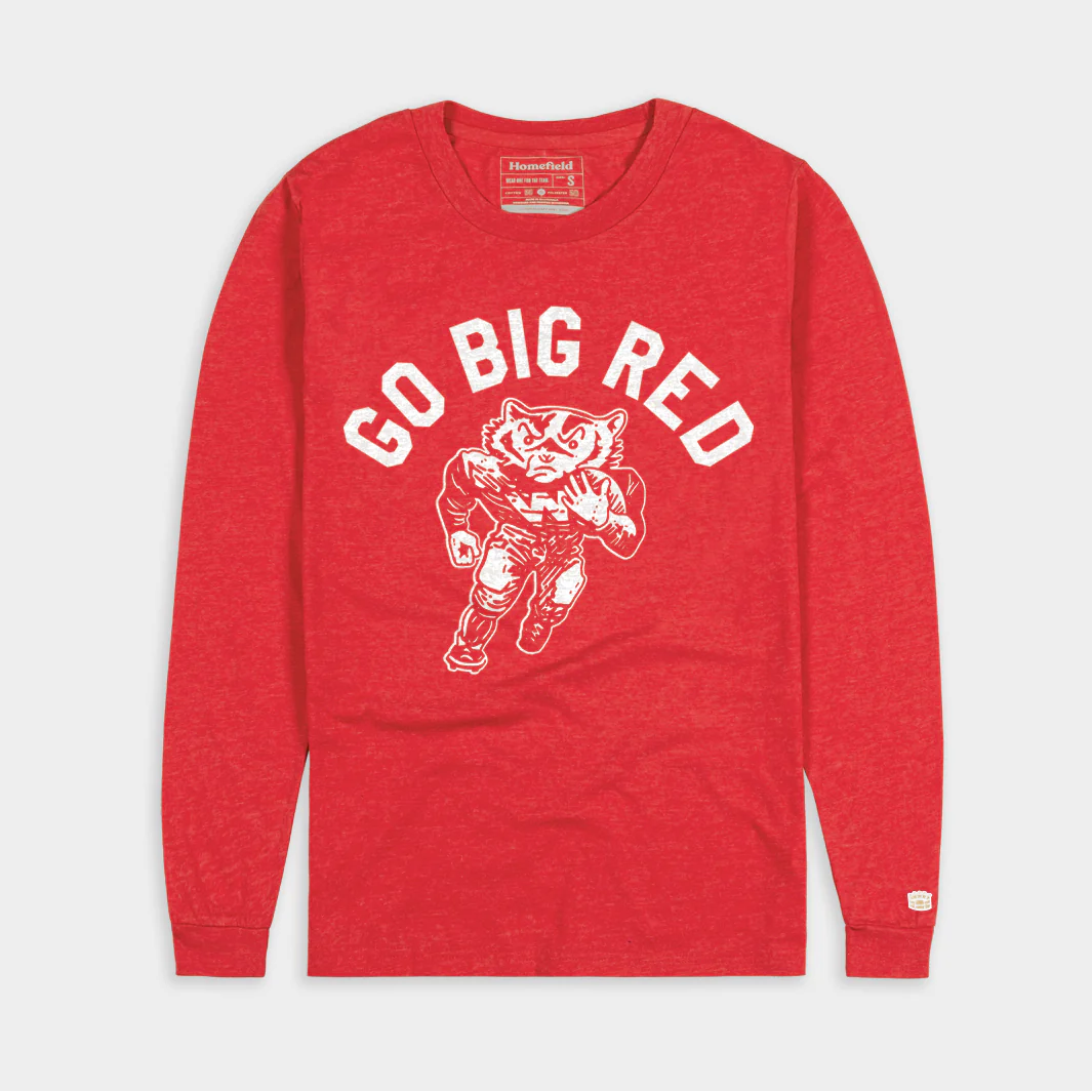 Vintage Wisconsin Football "Go Big Red" Long Sleeve