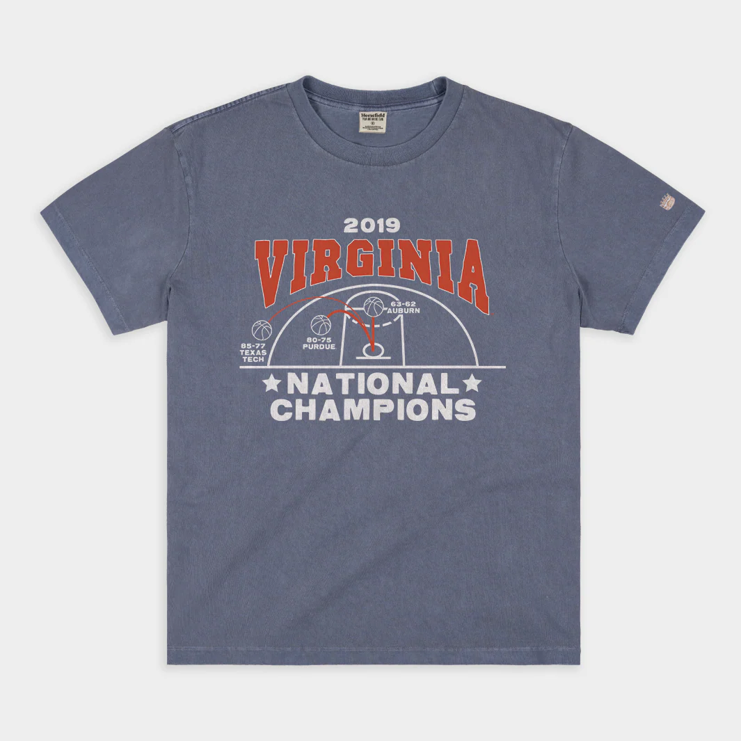 Virginia Basketball 2019 Champs Vintage Heavyweight Tee