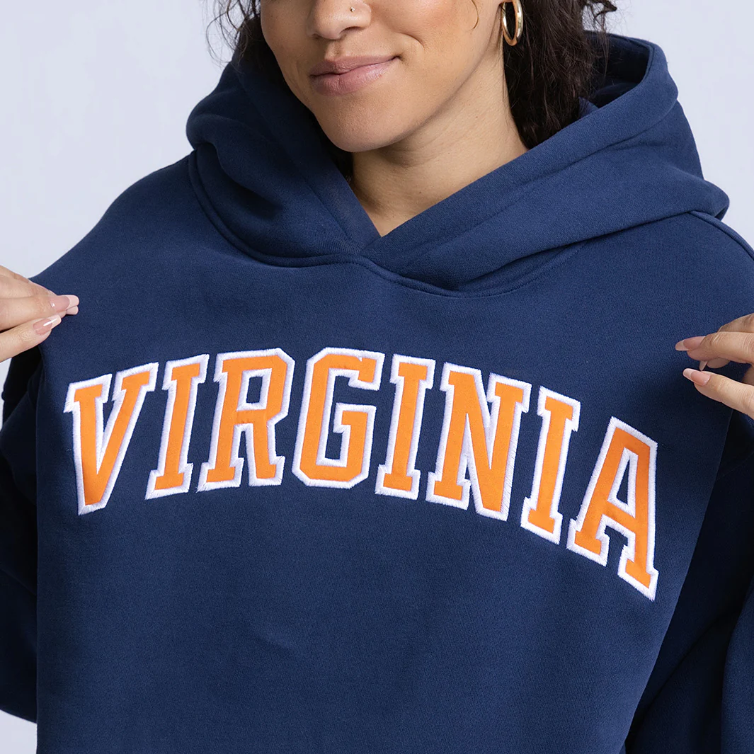 Virginia Cavaliers 1980s Applique Heavyweight Hoodie - Image 3