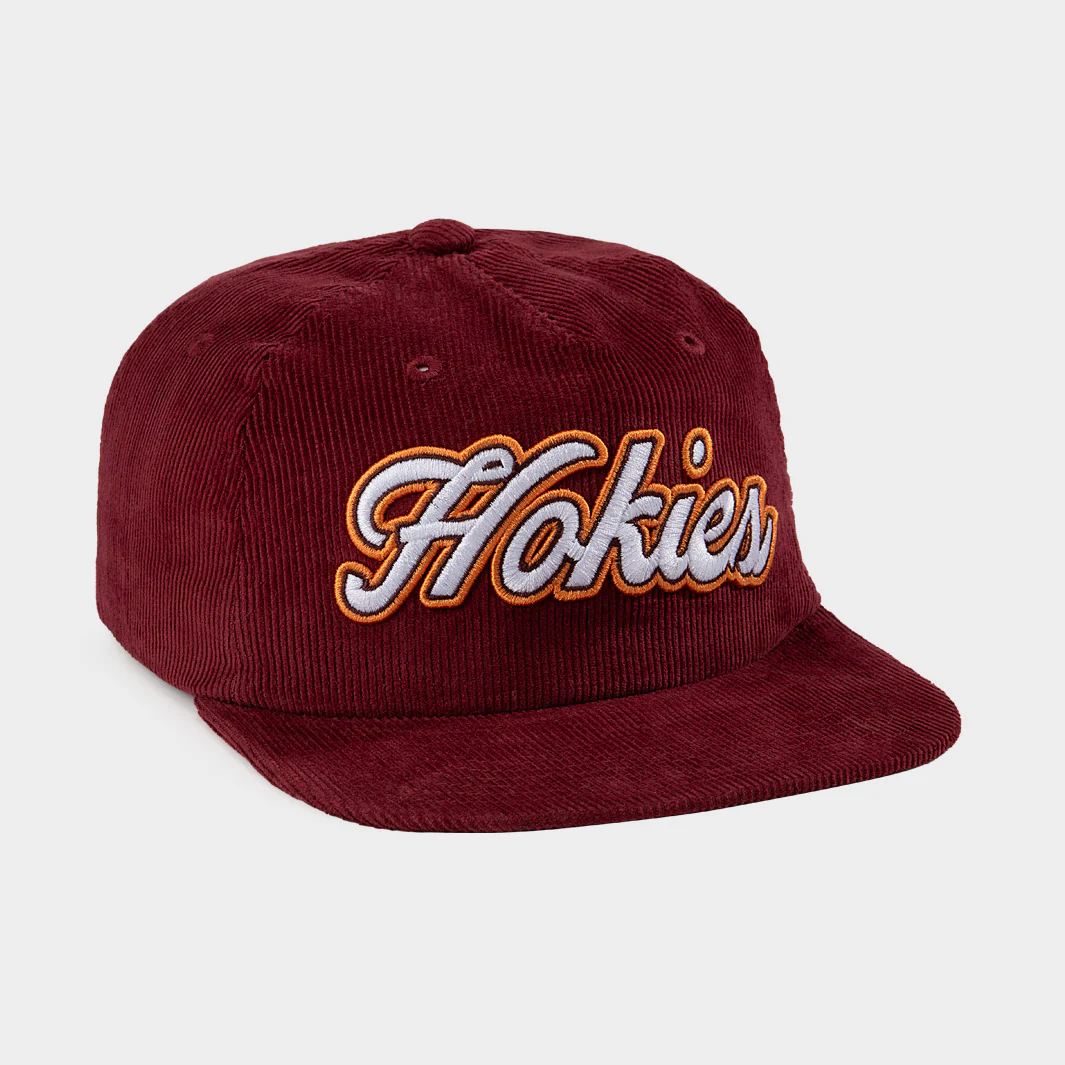 Virginia Tech Hokies Classic Script Corduroy Hat - Image 2