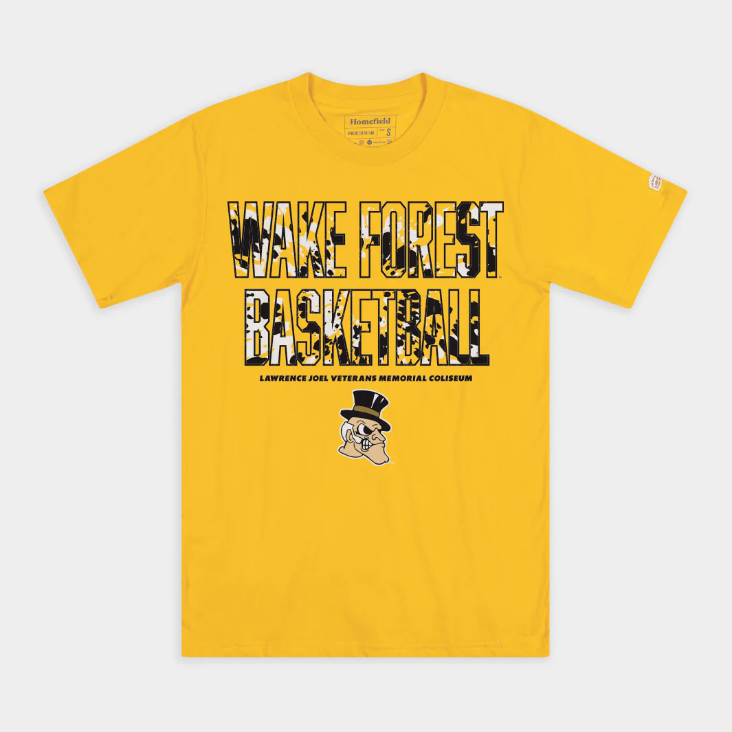 Wake Forest Basketball Tie-Dye Lettering Tee