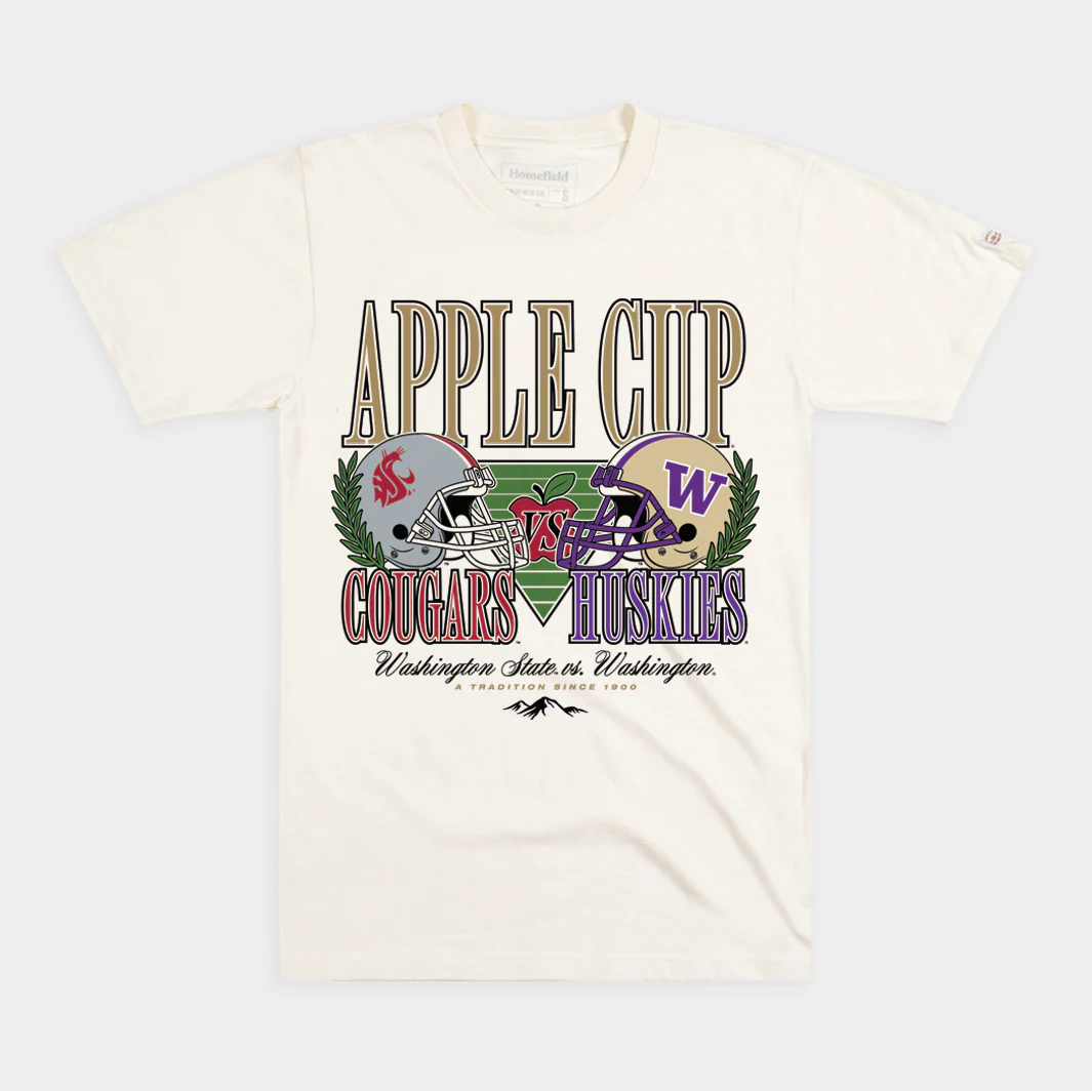 Washington and Wazzu Football Apple Cup Rivalry Tee