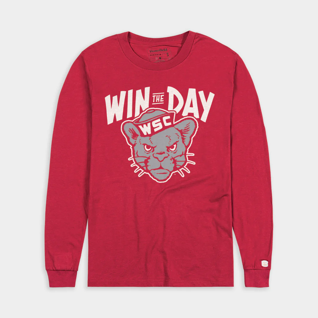 Washington State Retro Logo "Win The Day" Long Sleeve