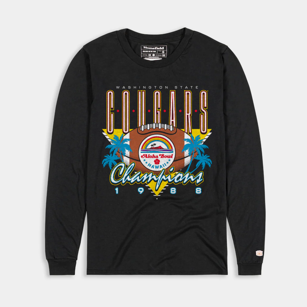 Wazzu Cougars Football 1988 Aloha Bowl Champs Long Sleeve