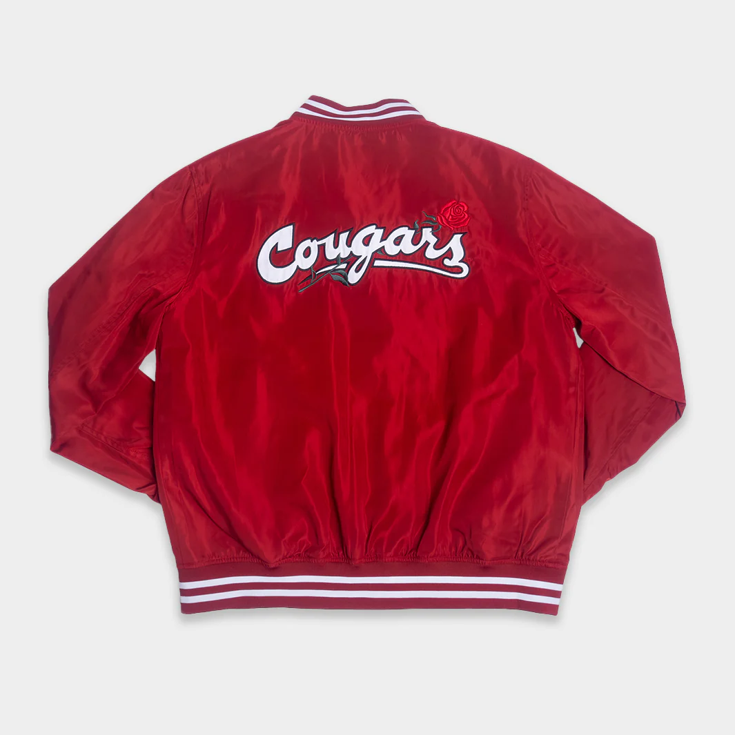 Wazzu Cougars Throwback Roses Bomber Jacket - Image 2