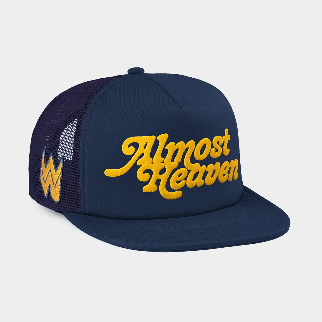 West Virginia "Almost Heaven" Puff Ink Trucker Hat - Image 2