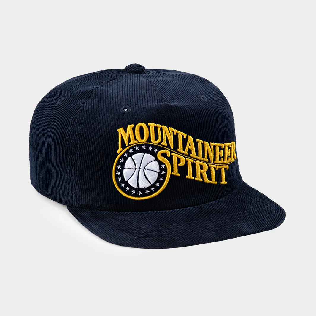West Virginia Basketball Mountaineer Spirit Corduroy Hat - Image 2