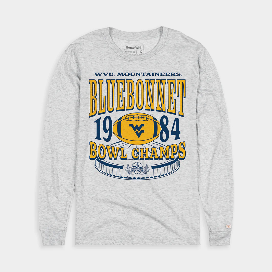 West Virginia Football 1984 Bluebonnet Bowl Champs Long Sleeve