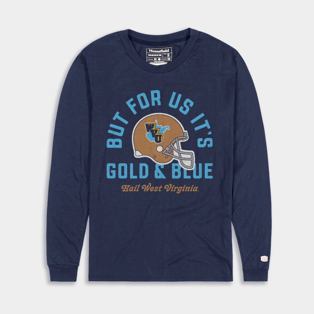 West Virginia "It's Gold and Blue" Football Helmet Long Sleeve