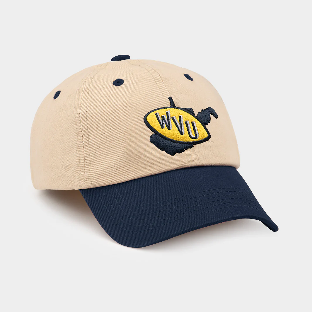 West Virginia Mountaineers Football Two-Tone Dad Hat - Image 2
