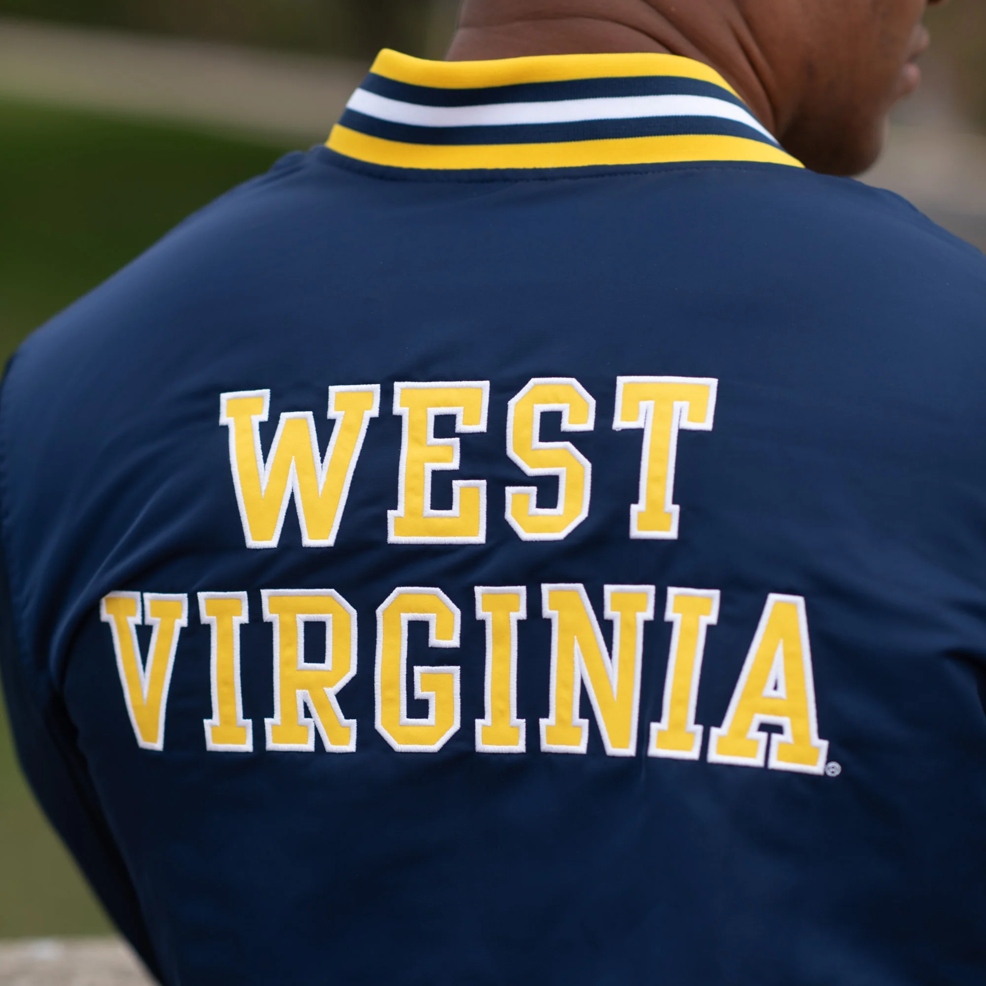 West Virginia Mountaineers Retro Bomber Jacket - Image 4
