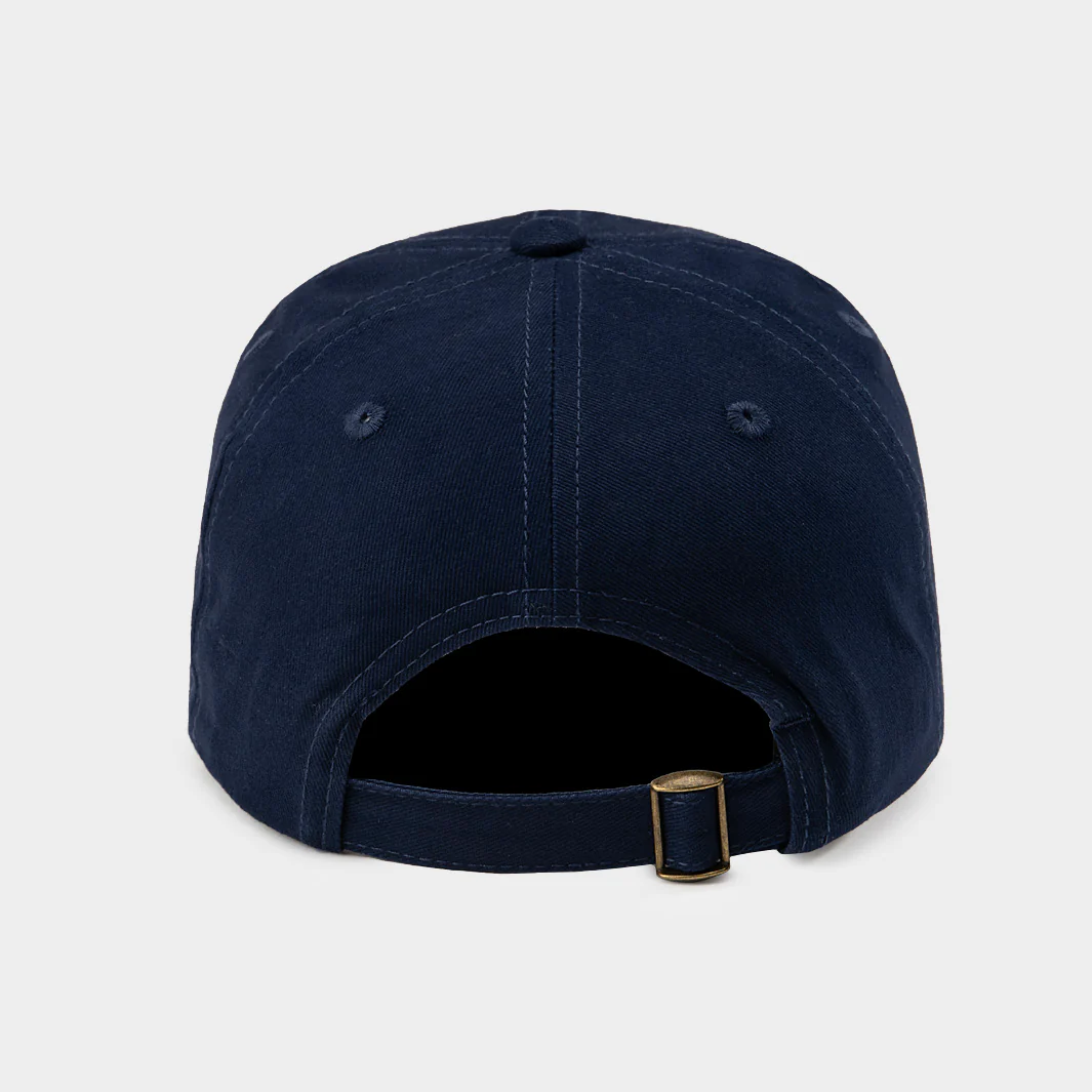 West Virginia Mountaineers Vintage Script Dad Hat - Image 3