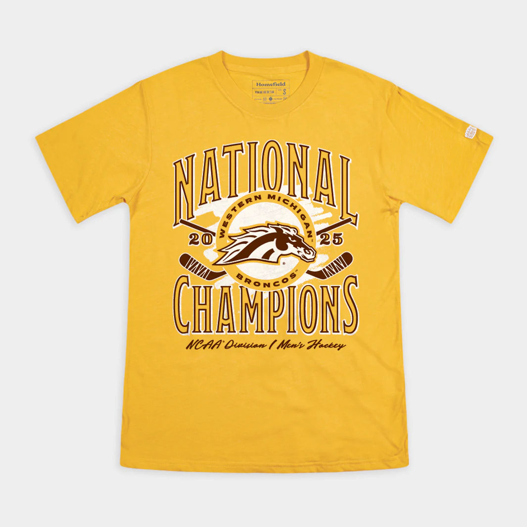 Western Michigan Men's Hockey 2025 National Champs Tee