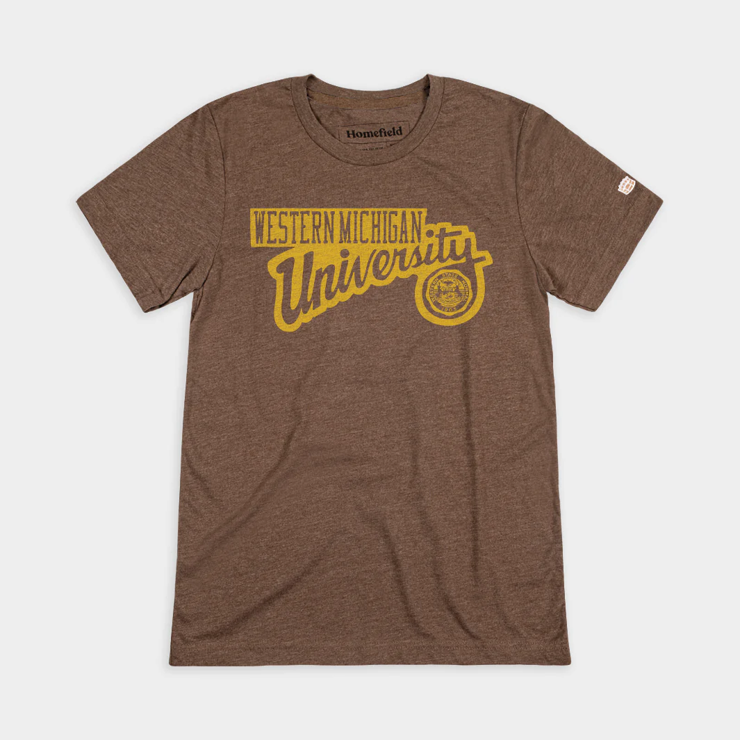Western Michigan Script and Seal Tee