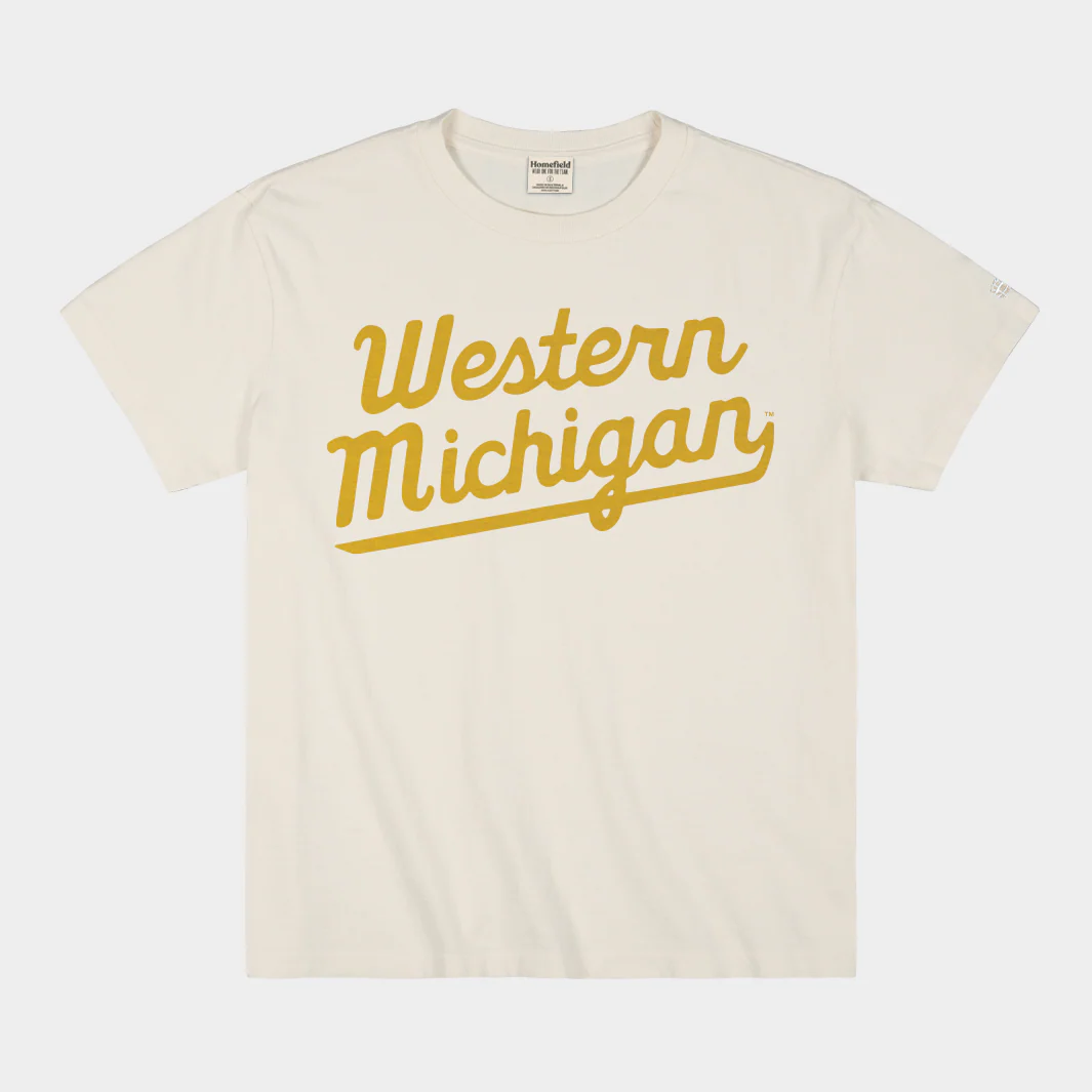 Western Michigan Throwback Script Heavyweight Tee
