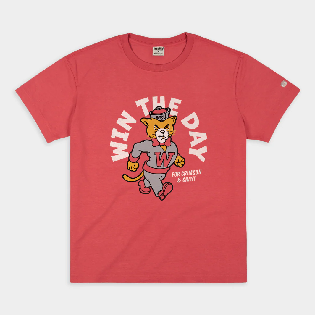 Win the Day WSU Cougar Vintage Mascot Heavyweight Tee
