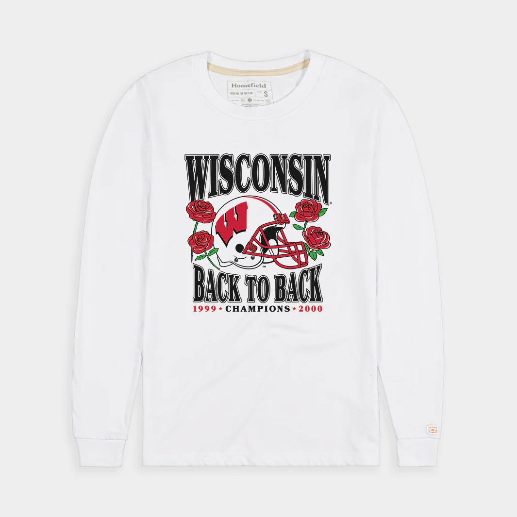 Wisconsin Back to Back Roses Long Sleeve