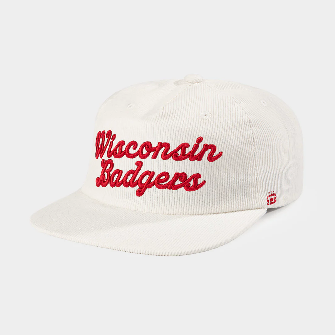 Wisconsin Badgers Classic Script Corduroy Hat