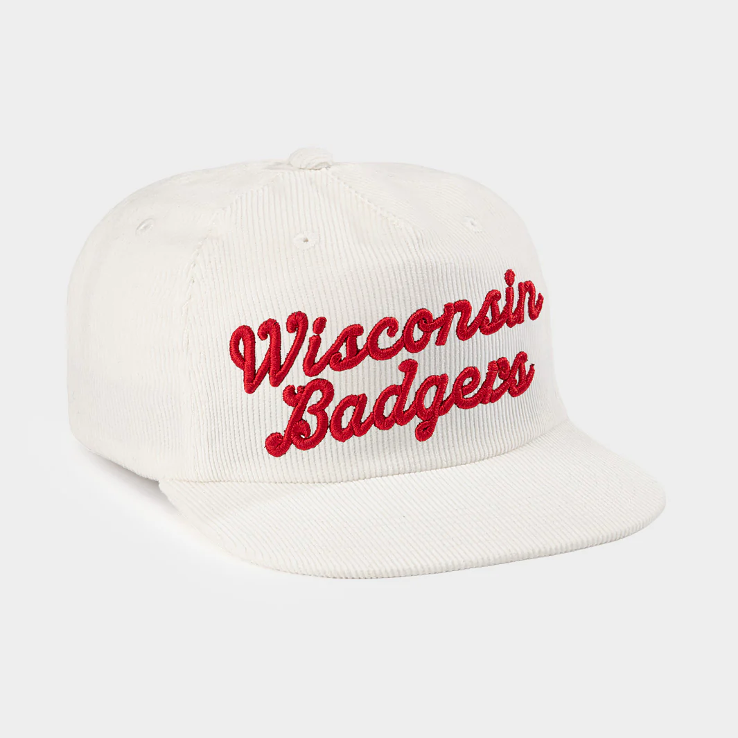 Wisconsin Badgers Classic Script Corduroy Hat - Image 2