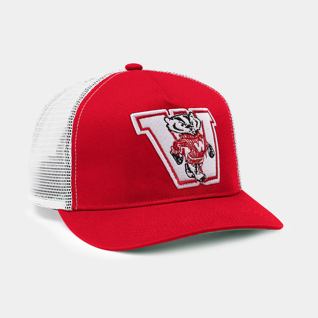 Wisconsin Badgers Vintage Logo Trucker Hat - Image 2