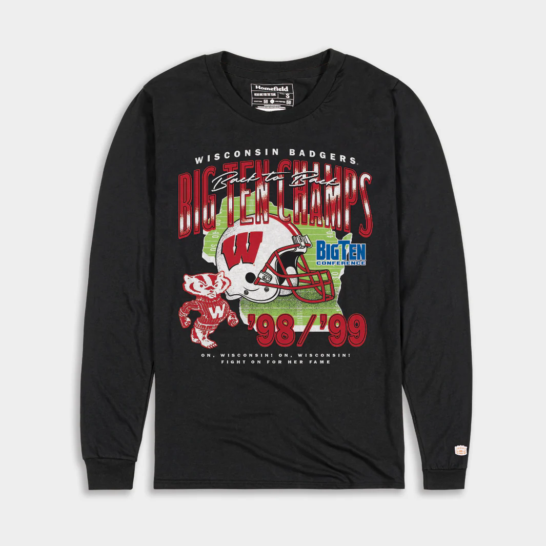 Wisconsin Football Back-to-Back Big Ten Champs Long Sleeve